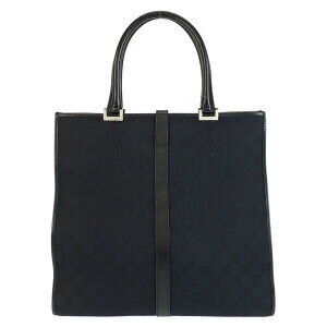 Gucci GG leather black handbag Jackie bag tote canvas